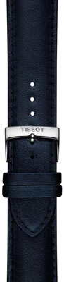 Кожена каишка Tissot T852.050.301 22 мм, синя, веган