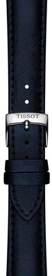 Кожена каишка Tissot T852.050.305 18 мм, черна, екокожа