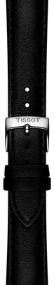 Кожена каишка Tissot T852.050.319 18 мм, черна, екокожа