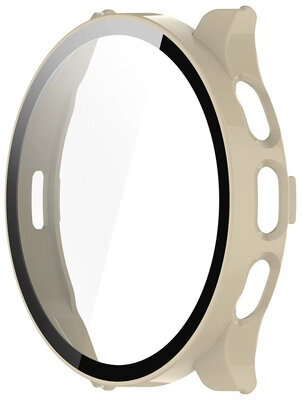 Защитен капак (за Garmin Venu 3S), пластмасов, бежов + стъкло