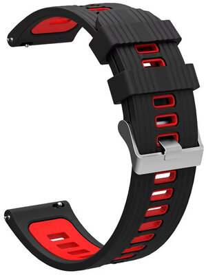 Силиконова каишка Ricardo 20 мм (за Garmin Fenix 8/7S/6S (43 мм) и др.), черна, бързо освобождаване