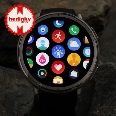 Amazfit Active 2 Premium (Round) Black кожена каишка (+резервна каишка)
