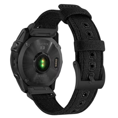 Ricardo Найлонова каишка 26 мм (за Garmin Fenix 8/7X/6X (51 мм), Tactix и др.), черна V4, QuickFit