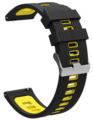 Силиконова каишка Ricardo 20 мм (за Garmin Fenix 8/7S/6S (43 мм) и др.), черна V2, бързо освобождаване