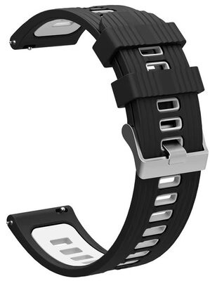 Силиконова каишка Ricardo 20 мм (за Garmin Fenix 8/7S/6S (43 мм) и др.), черна V3, бързо освобождаване