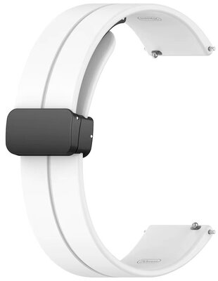 Силиконова каишка Ricardo 22 мм (за Huawei Watch GT 4, 5), бяла, бързо освобождаване