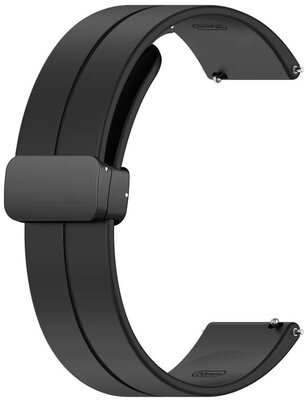 Силиконова каишка Ricardo 22 мм (за Huawei Watch GT 4, 5), черна, бързо освобождаване