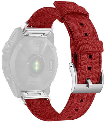 Найлонова каишка Ricardo 22mm (pro Garmin Fenix 8/7/6 (47mm), Epix 2 aj.), червено, QuickFit