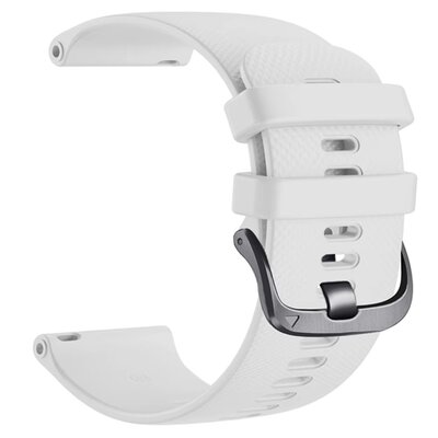 Силиконова каишка Ricardo 20 мм (за Garmin Venu, Venu Sq, Venu 2 plus и др.), бяла, бързо освобождаване, удължена дължина