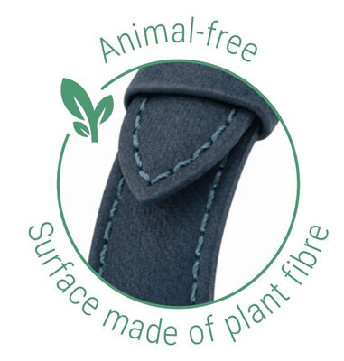Природна каишка Hirsch Fibre Plant L 04299082-2, синя, естествени влакна, дължина L, Quick Release Limited Edition