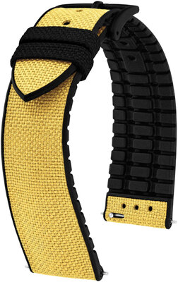 Текстилна каишка Hirsch Arne L 0925090072-5, жълта, текстил/естествен каучук, дължина L, бързо освобождаване