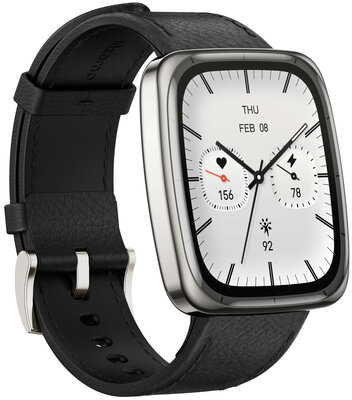 Amazfit Active 2 (Square) Black кожена каишка (+резервна каишка)