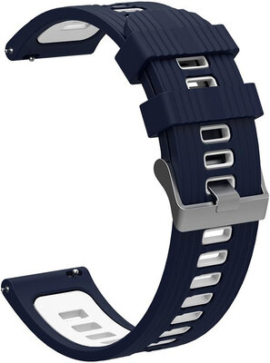 Силиконова каишка Ricardo 22mm (pro Garmin Venu, Forerunner 255, Vívoactive 4 aj.), modrobílý V1, Quick Release