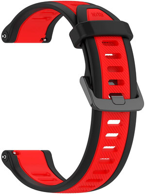 Силиконова каишка Ricardo 20mm (за Garmin Venu, Venu Sq, Venu Sq 2, Venu 2 plus и др.), червена, Quick Release