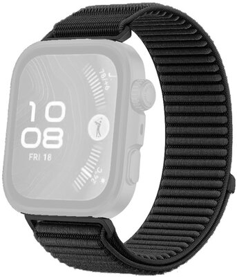 Найлонова каишка Ricardo Frabosa (за Huawei Watch Fit 3, 4, 4 Pro, 5, 5 Pro), Black