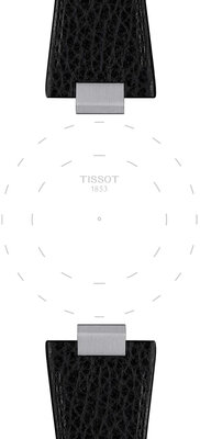 Кожена каишка Tissot T852.050.989 (за модела Tissot PRX 40mm), черен, Quick Release