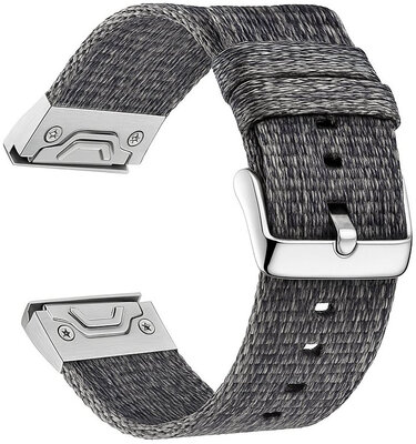 Найлонова каишка Ricardo 20mm (pro Garmin Fenix 8/7S/6S (43mm), aj.), сив V2, QuickFit