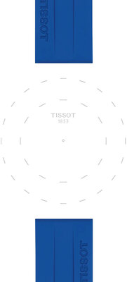 Силиконова каишка Tissot T852.050.991 22mm, синьо, Quick Release