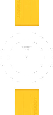 Силиконова каишка Tissot T852.050.993 22mm, жълт, Quick Release