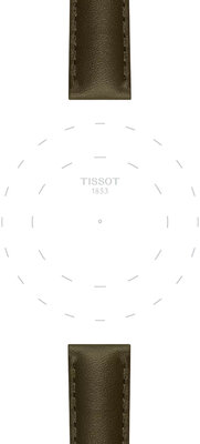 Кожена каишка Tissot T852.046.066 15mm, зелен, Quick Release