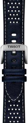 Кожена каишка Tissot T852.051.015 22mm, синьо, Quick Release