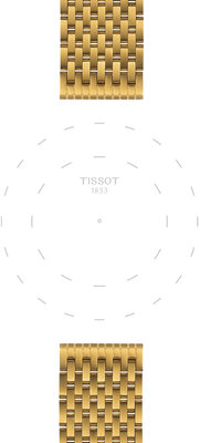 Стоманена гривна Tissot T852.049.487 20mm, златен, Quick Release
