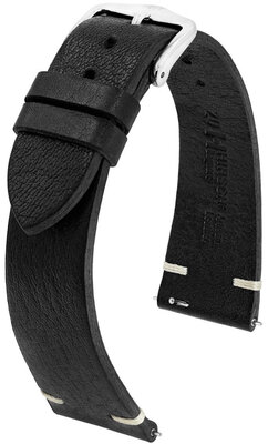 Кожена каишка Hirsch Bagnore 05502150-2, черен, телешка, Quick Release