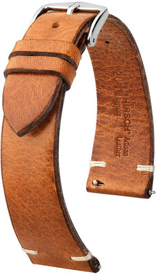 Кожена каишка Hirsch Bagnore 05502170-2, кафяв, телешка, Quick Release