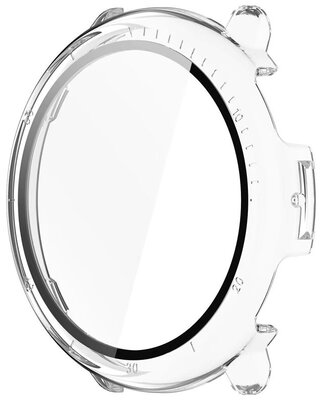 Защитно покритие (pro Amazfit Active 2, round), пластмасов, прозрачен + стъкло