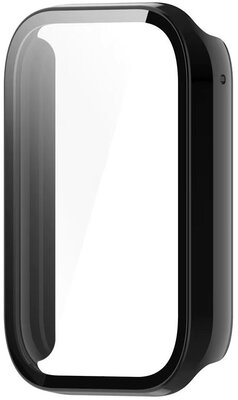 Защитно покритие (pro Xiaomi Smart Band 9 Pro), пластмасов, черен + стъкло