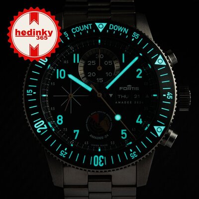 Fortis Novonaut N-42 Automatic Chronograph Amadee-24 F2040016 Limited Edition 100pcs (+ резервна каишка)