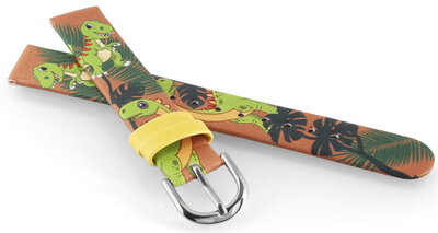 Каишка от имитираща кожа JVDRJ7228.3 14mm, кафяв, детски