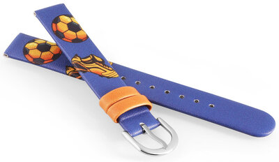 Каишка от имитираща кожа JVD JVDRJ7229.3 14mm, синьо, детски