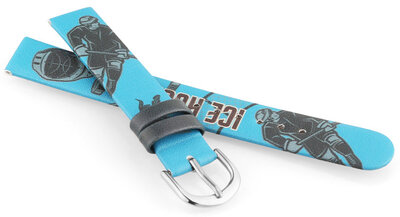 Каишка от имитираща кожа JVD JVDRJ7230.1 14mm, синьо, детски