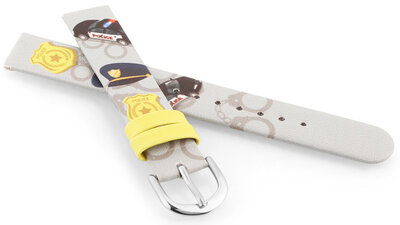 Каишка от имитираща кожа JVD RJ7232.3 14mm, сив, детски