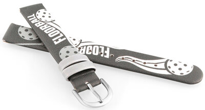 Каишка от имитираща кожа JVD RJ7234.1 14mm, сив, детски