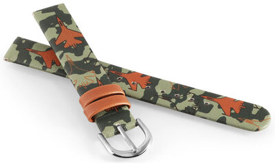 Каишка от имитираща кожа JVD RJ7235.2 14mm, зелен, детски