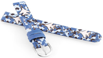 Каишка от имитираща кожа JVD RJ7235.3 14mm, синьо, детски