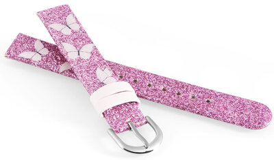 Каишка от имитираща кожа JVD RJ7238.1 14mm, лилаво, детски