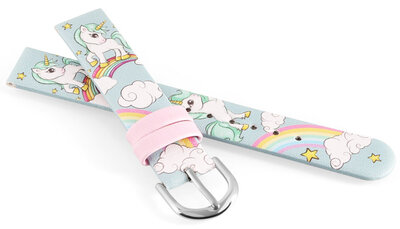 Каишка от имитираща кожа JVD RJ7239.2 14mm, синьо, детски