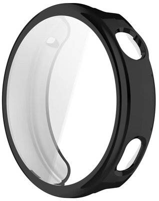 Защитен калъф (за Huawei Watch GT 6/7, 41mm), пластмасов, черен + стъкло