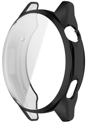 Защитен калъф (за Huawei Watch GT 6/7, 46mm), пластмасов, черен + стъкло