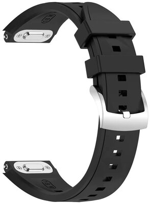 Силиконова каишка Ricardo 18mm (pro Huawei Watch GT 6, 41mm), черен, QuickFit