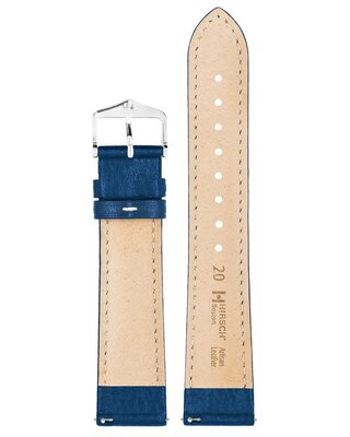 Кожена каишка Hirsch Boston L 01302080-2, синя, телешка кожа, дължина L, Quick Release