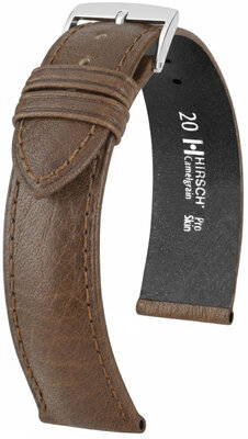 Кожена каишка Hirsch Camelgrain XL 01009215-2, кафява, телешка кожа, дължина XL