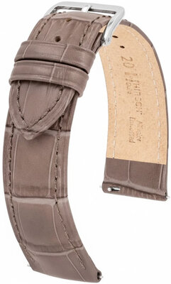 Кожена каишка Hirsch Duke L 01028037-2, кафява, телешка кожа, дължина L, Quick Release