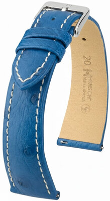 кожена каишка Hirsch Massai Ostrich L 04262084-2, лилав, щраусова кожа, дължина L, Quick Release