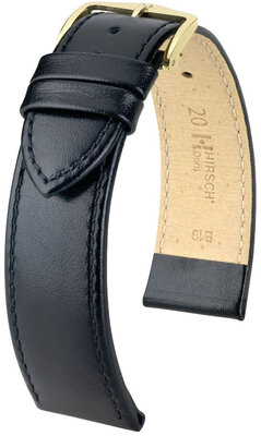 Кожена каишка Hirsch Osiris L 03475050NQ-1, черна, телешка кожа, дължина L