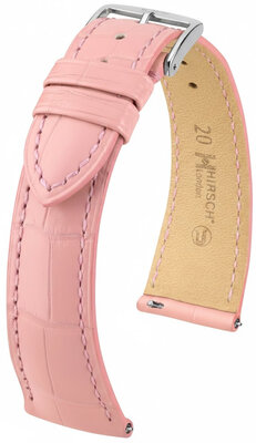 Кожена каишка Hirsch London L 04207022-2, оранжева, алигаторова кожа, дължина L, Quick Release