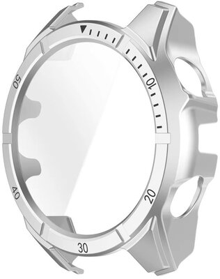 Защитно покритие (pro Garmin Fenix 8 SOLAR, 47mm), сребърен, прозрачен + стъкло